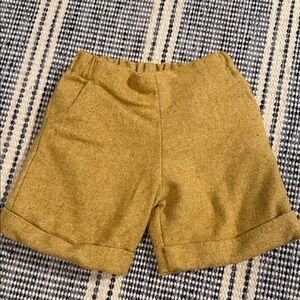 Kids Tan Herringbone Shorts
